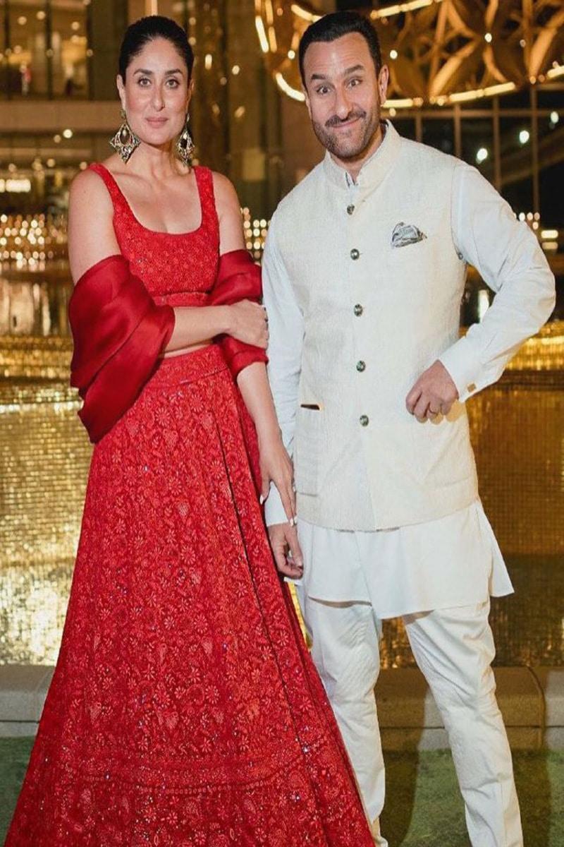 Sailf Ali Khan and Kareena Kapoor at Sonam Kapoor and Anand Ahuja's Wedding  Reception – Boutiquesarees.com